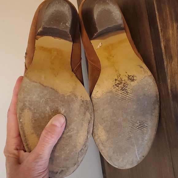 Tan Nubuck (leather) Steve Madden Zip-Up Ankle Booties - Picture 6 of 8